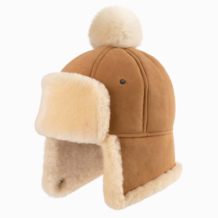 OZWEAR UGG Kids Sheepskin Upflap Hat