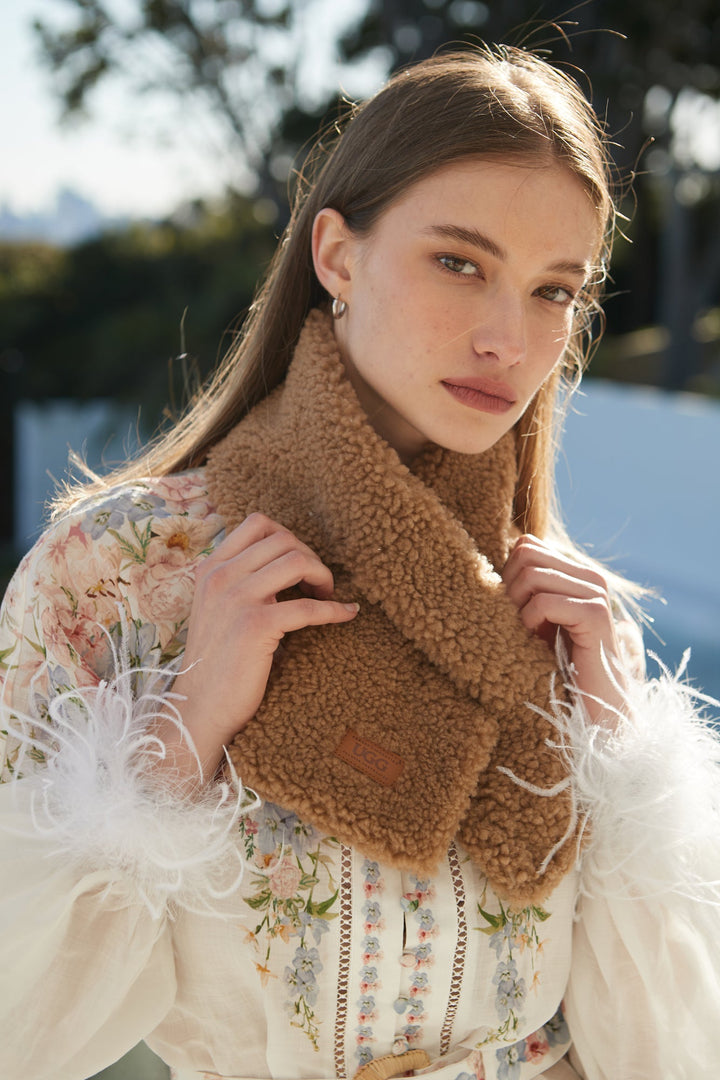 OZWEAR UGG Curly Sheepskin Scarf