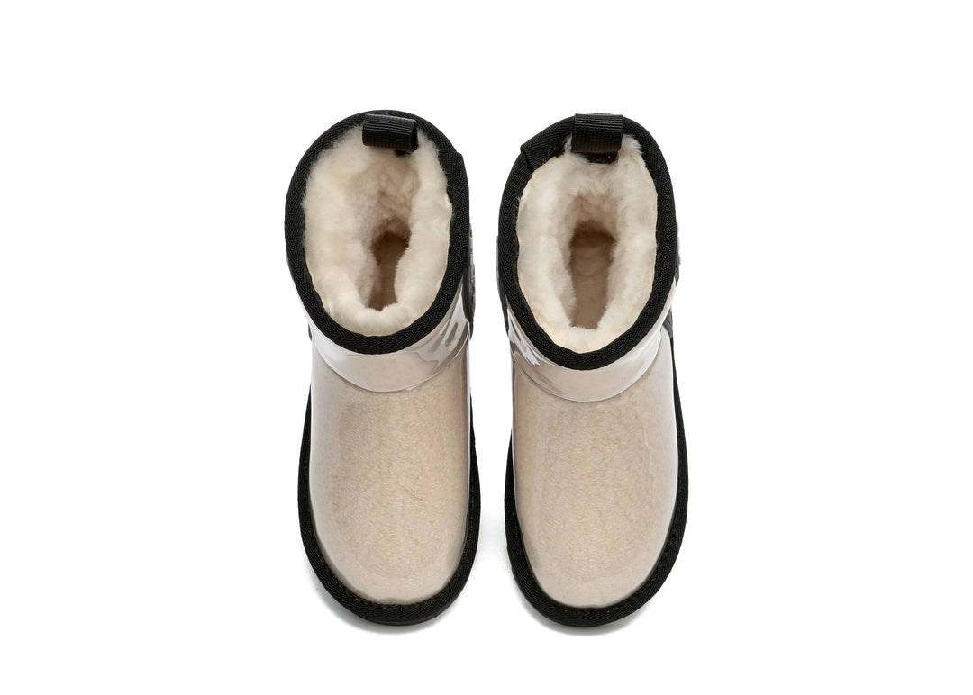 Kids Ugg Boots Clear Waterproof and Shearling Coated