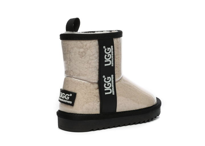 Kids Ugg Boots Clear Waterproof and Shearling Coated