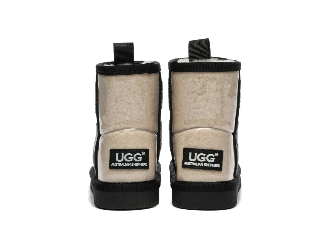 Kids Ugg Boots Clear Waterproof and Shearling Coated