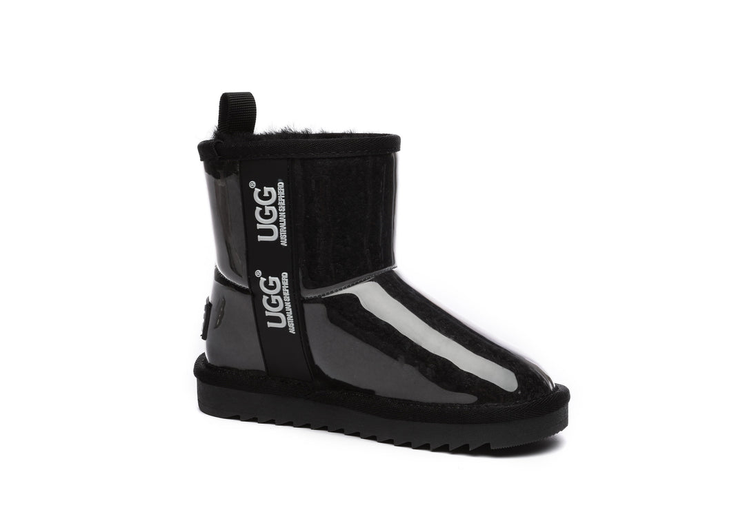 Kids Ugg Boots Clear Waterproof and Shearling Coated