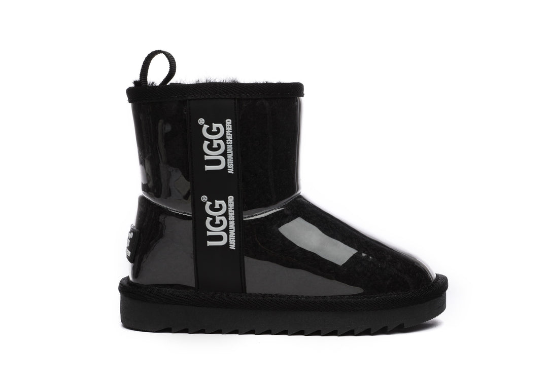 Kids Ugg Boots Clear Waterproof and Shearling Coated