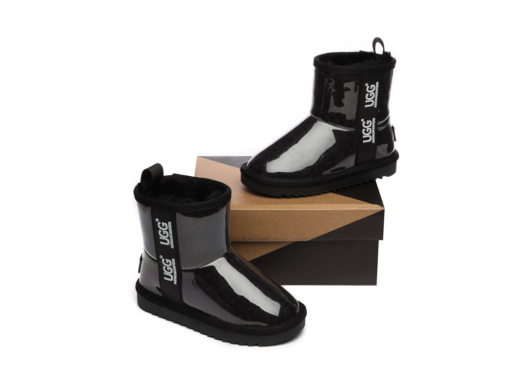 Kids Ugg Boots Clear Waterproof and Shearling Coated