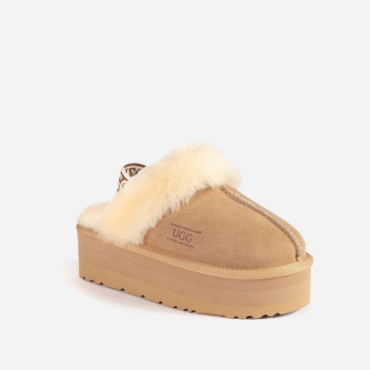 OZWEAR UGG  High Platform Slipper (Elastic Backstrap) (5cm)