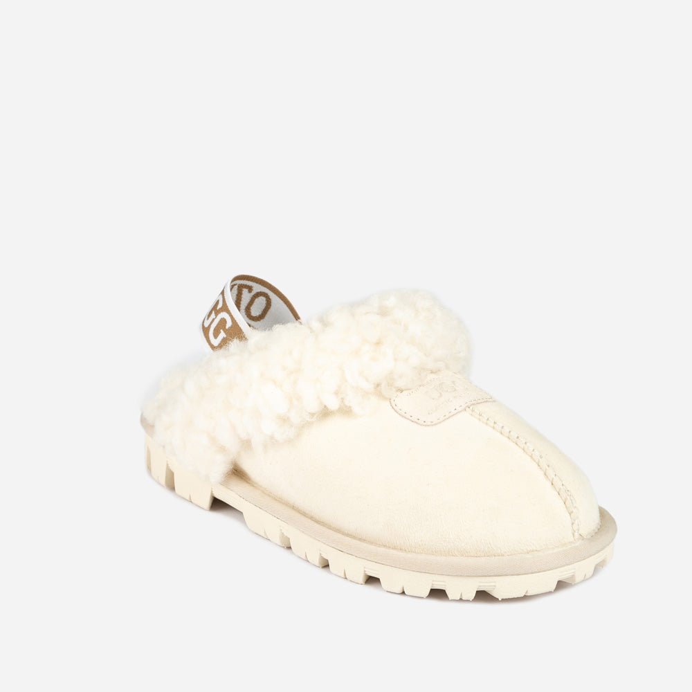 OZWEAR UGG Coquette Curly Slipper (Elastic Backstrap)