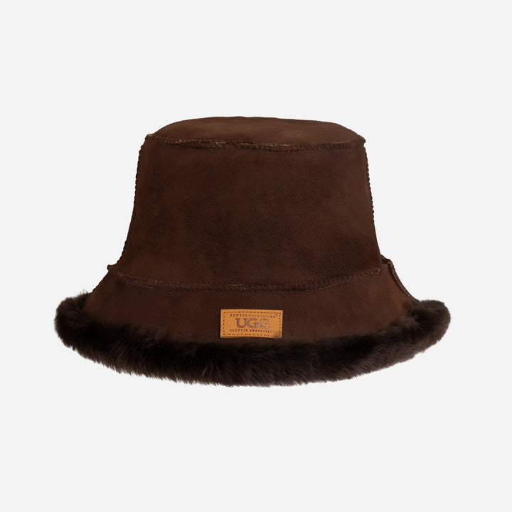 OZWEAR UGG Sheepskin Reversible Bucket Hat