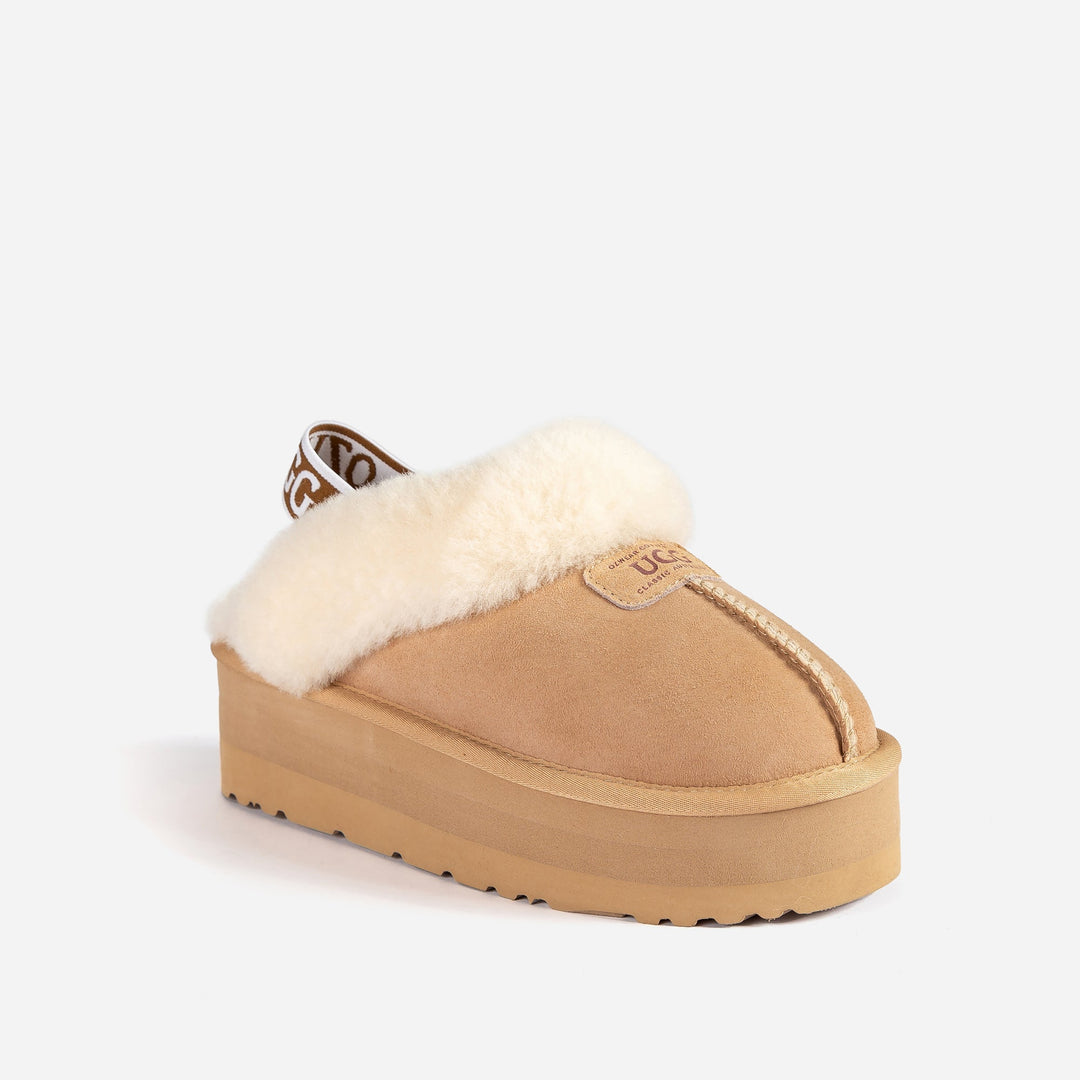 OZWEAR UGG Coquette High Platform Slipper Elastic Backstrap