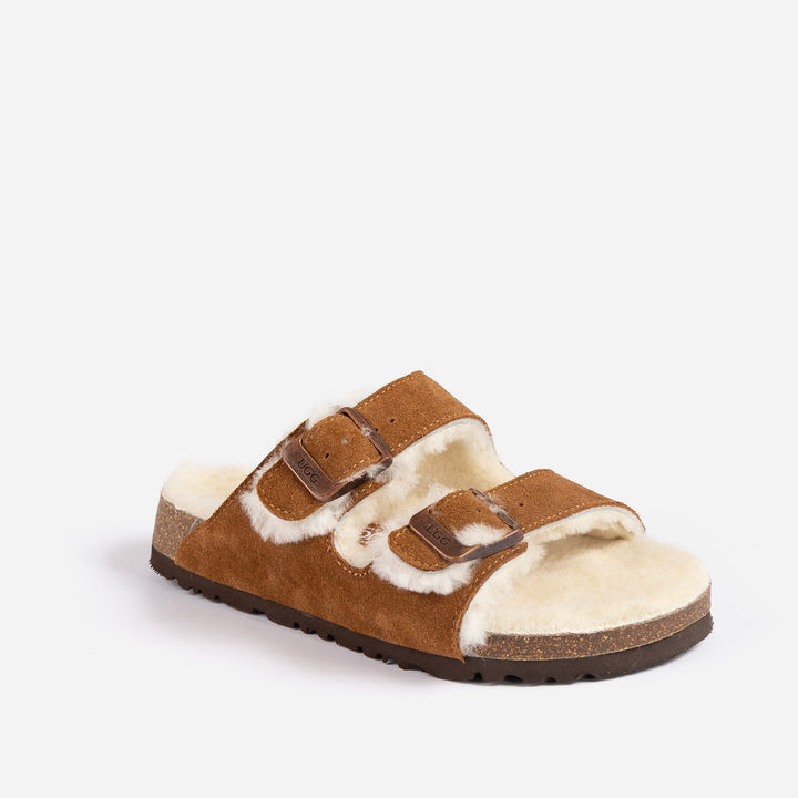 OZWEAR UGG Aussie Shearling Buckled Sandals