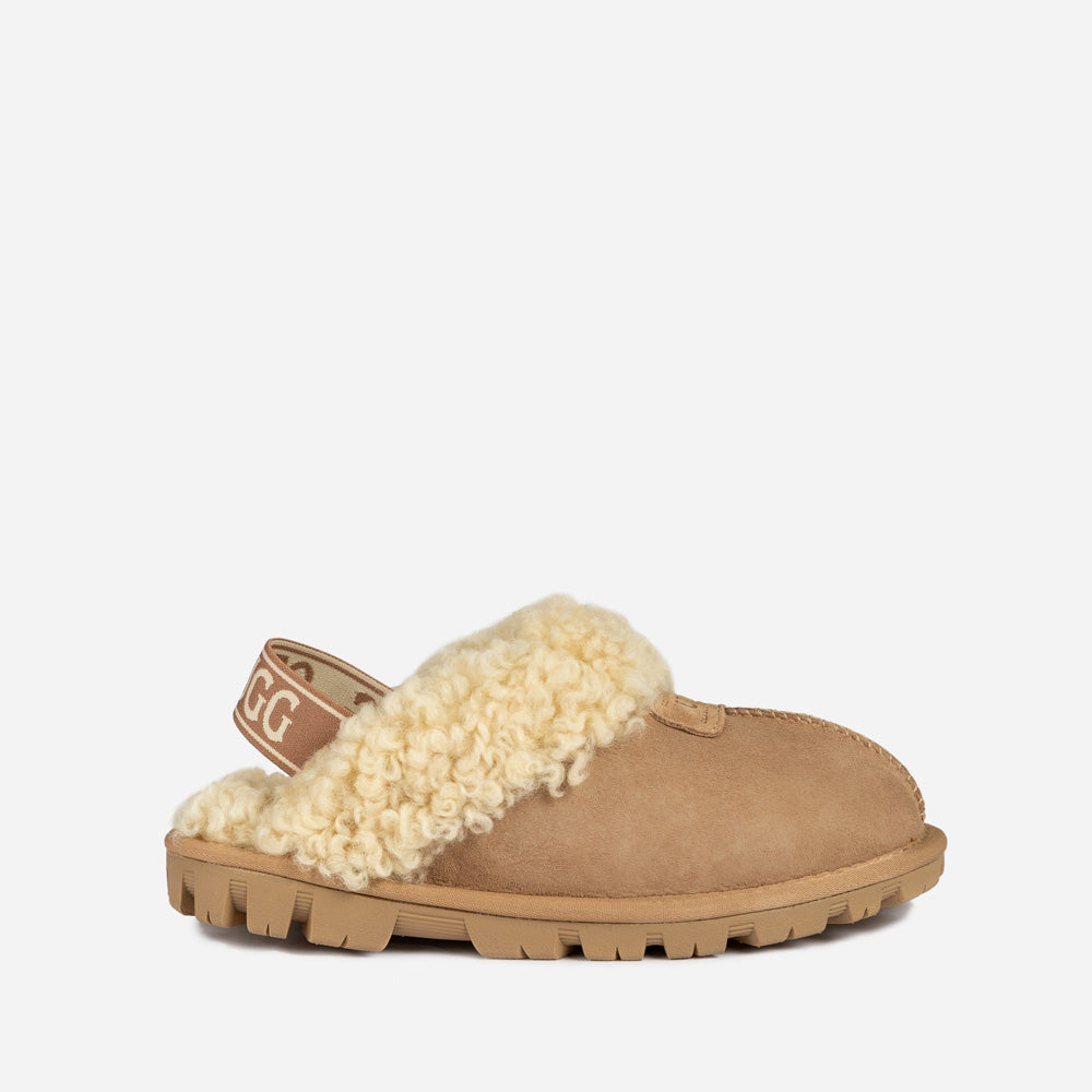 OZWEAR UGG Coquette Curly Slipper (Elastic Backstrap)
