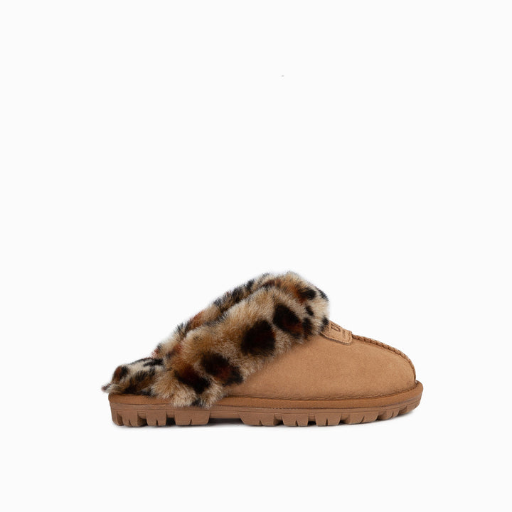 OZWEAR UGG Kids Coquette Slipper (Leopard Print)(Water Resistant)