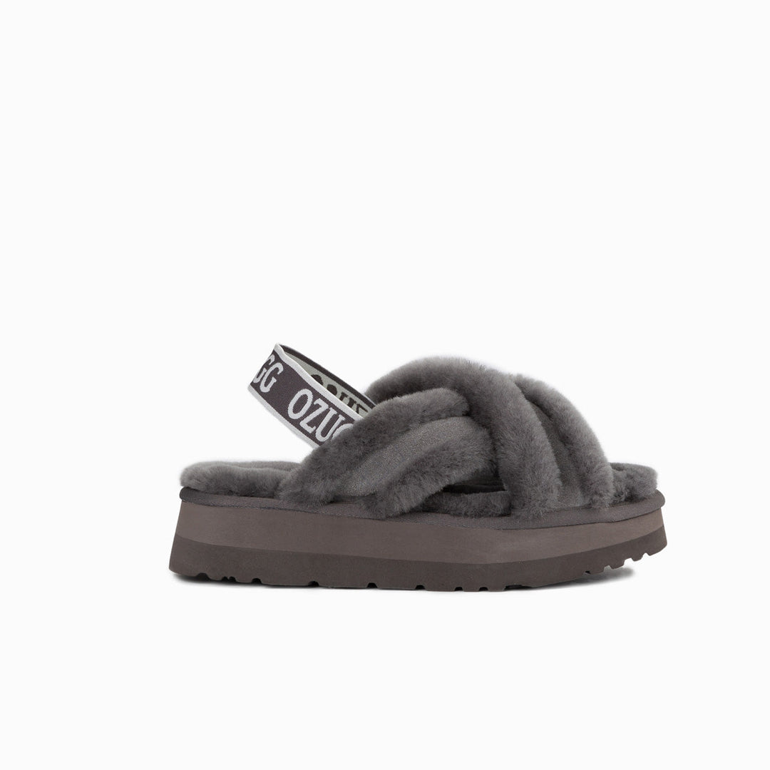OZWEAR UGG  Adele Platform Slipper(Elastic Backstrap) (Water Resistant)