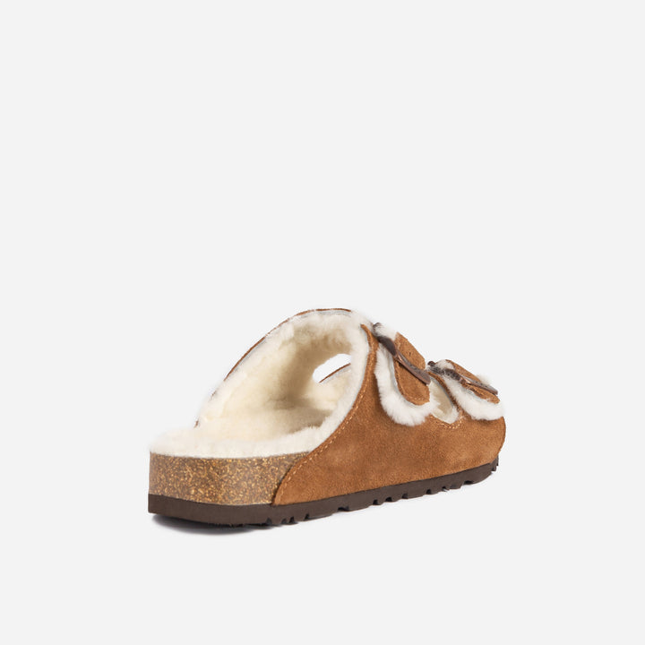 OZWEAR UGG Aussie Shearling Buckled Sandals