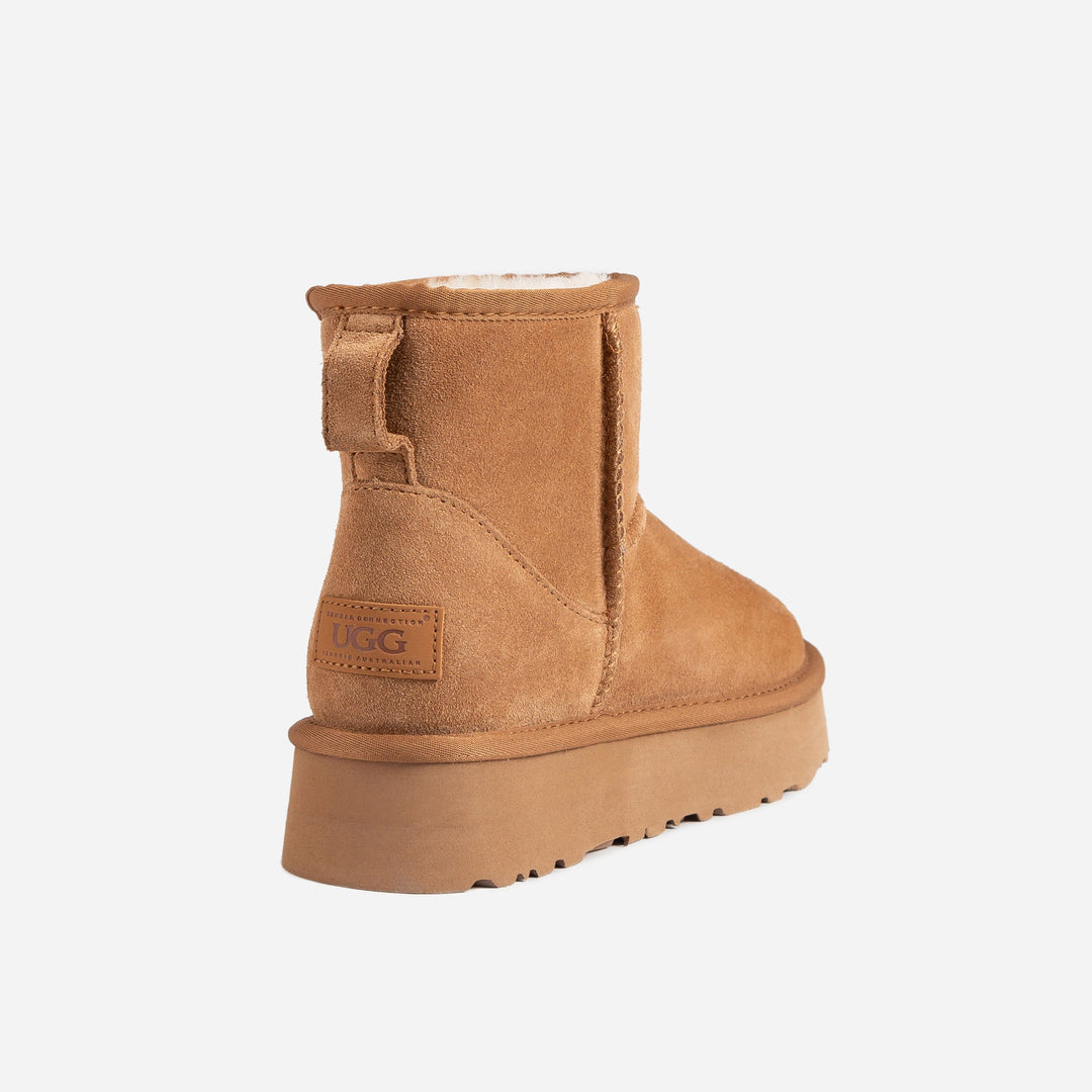 OZWEAR UGG Classic Mini Platform Boots (Cow Suede)
