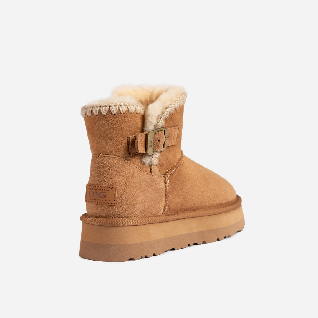 OZWEAR UGG Eskimo Buckled Platform Mini Boots