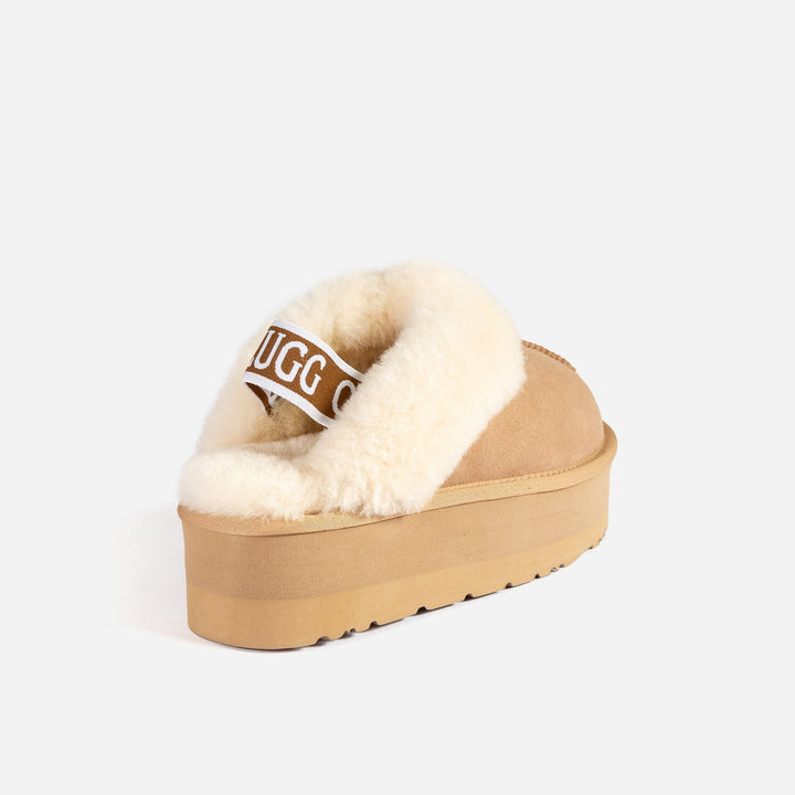 OZWEAR UGG Coquette High Platform Slipper Elastic Backstrap