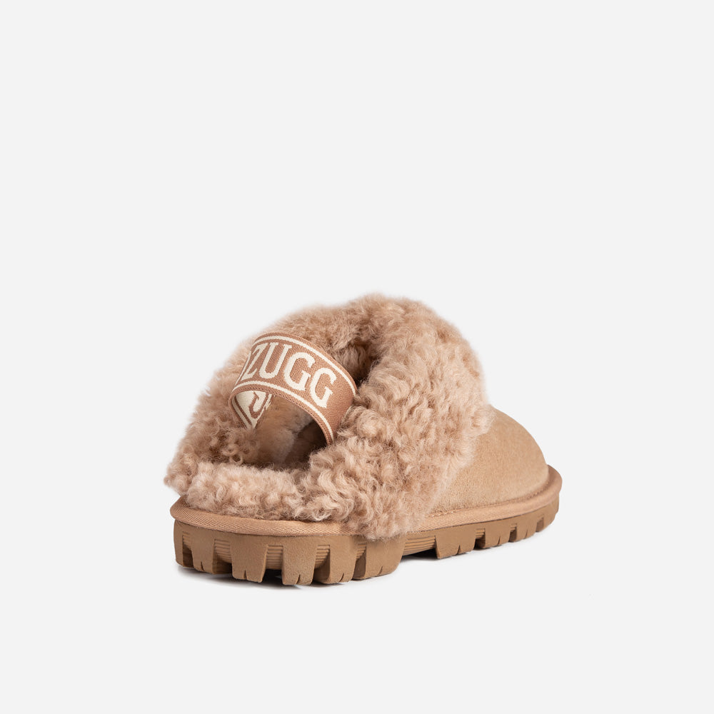 OZWEAR UGG Coquette Curly Slipper (Elastic Backstrap)