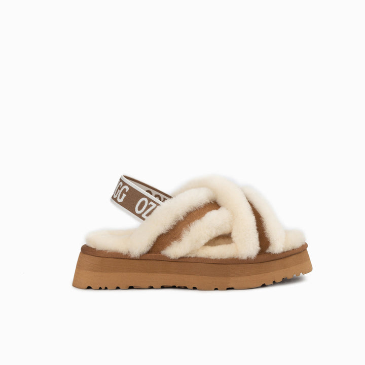 OZWEAR UGG  Adele Platform Slipper(Elastic Backstrap) (Water Resistant)