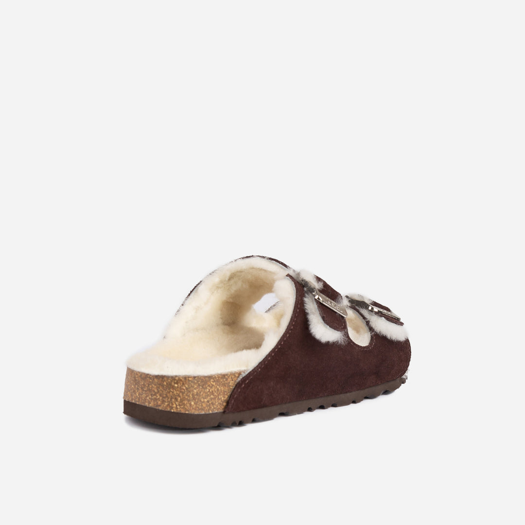 OZWEAR UGG Aussie Shearling Buckled Sandals