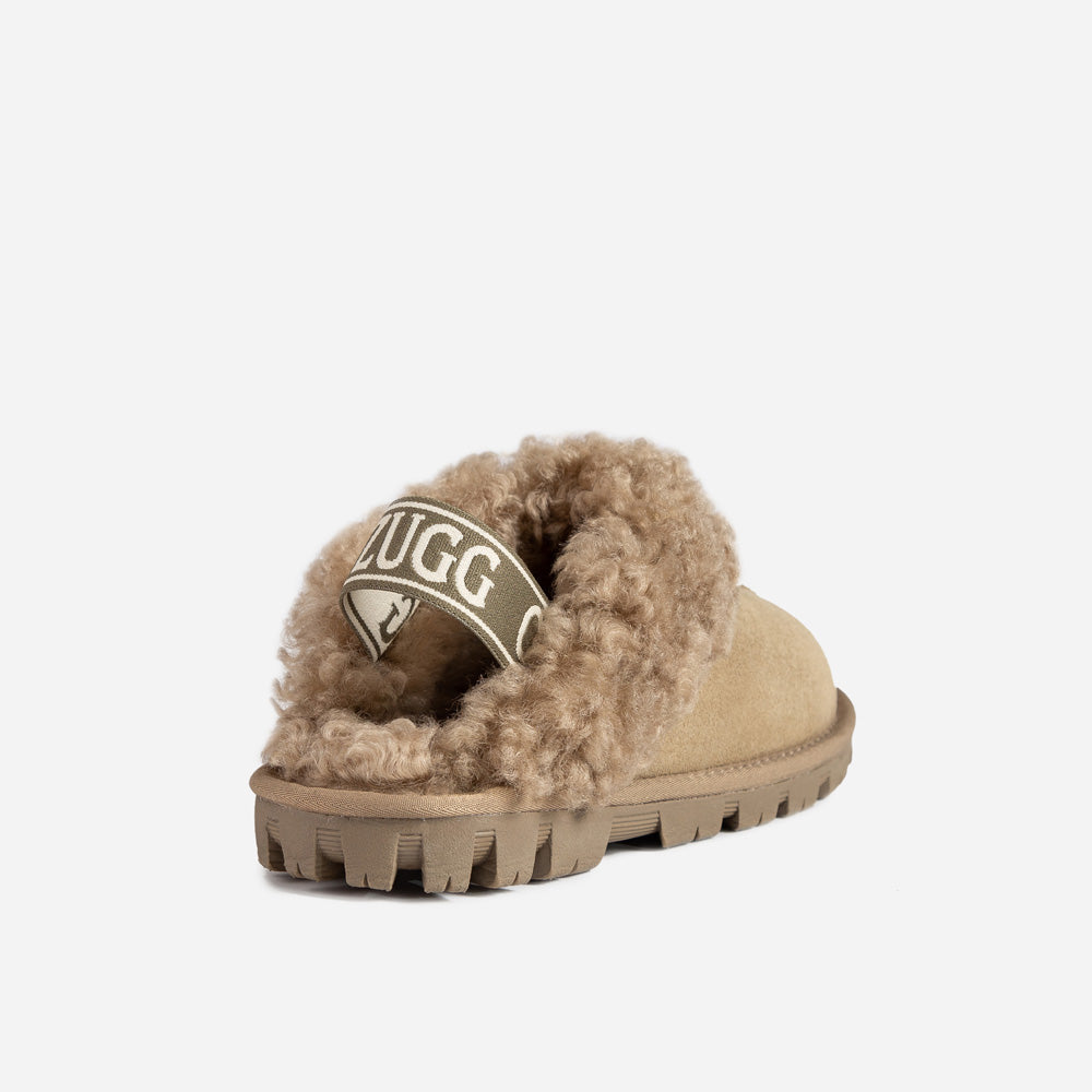 OZWEAR UGG Coquette Curly Slipper (Elastic Backstrap)