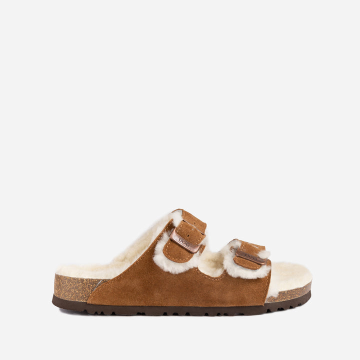 OZWEAR UGG Aussie Shearling Buckled Sandals