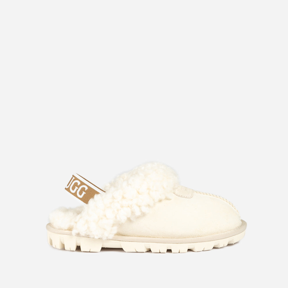OZWEAR UGG Coquette Curly Slipper (Elastic Backstrap)