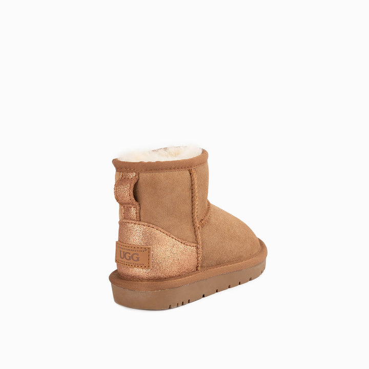 OZWEAR UGG Kids Classic Mini (Glitz) Boots (Water Resistant)