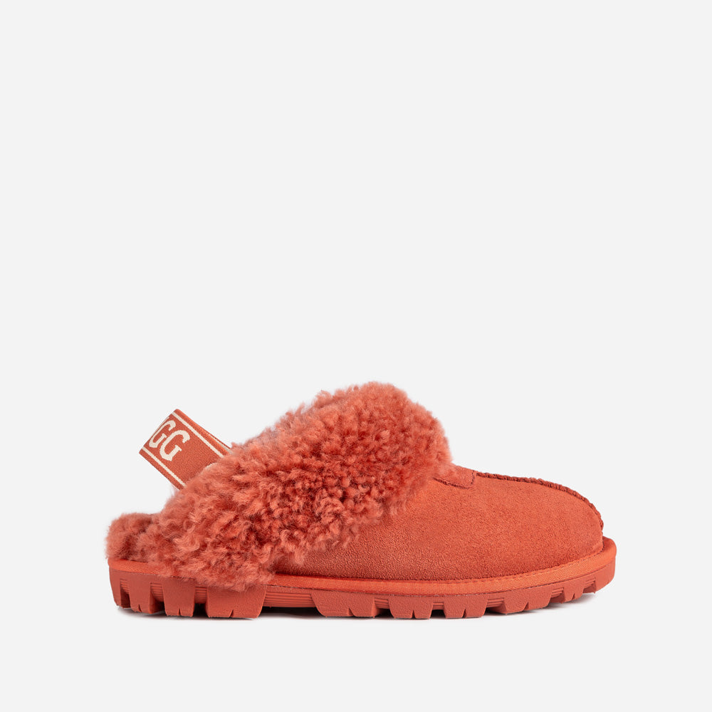 OZWEAR UGG Coquette Curly Slipper (Elastic Backstrap)