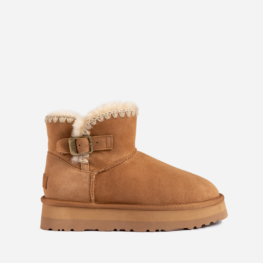 OZWEAR UGG Eskimo Buckled Platform Mini Boots