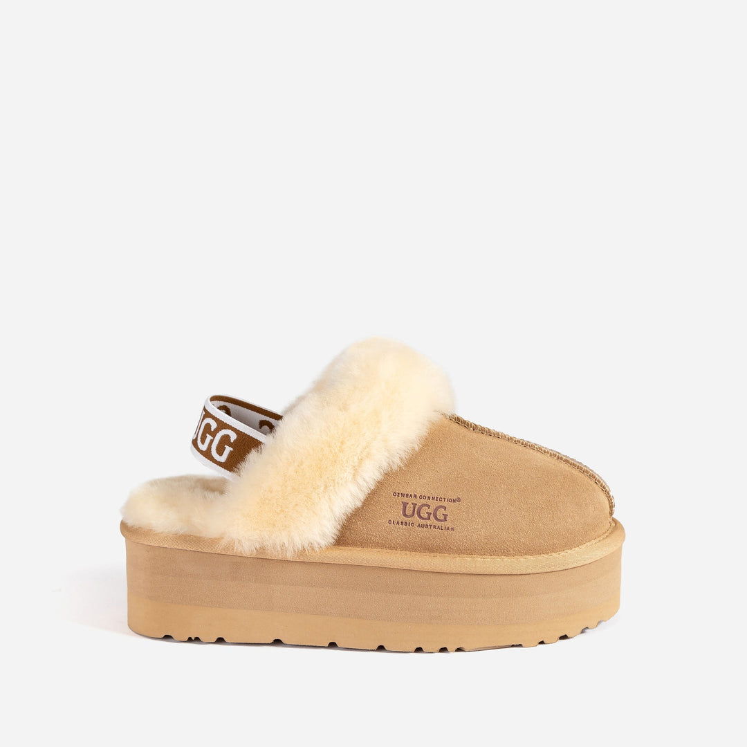 OZWEAR UGG High Platform Slipper (Elastic Backstrap) (5cm)