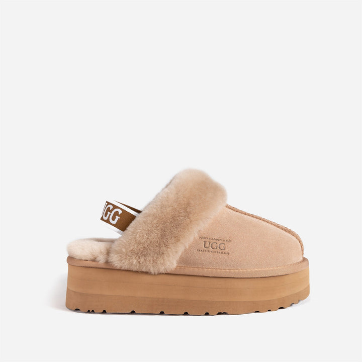 OZWEAR UGG  High Platform Slipper (Elastic Backstrap) (5cm)