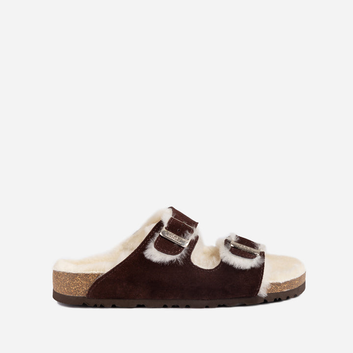 OZWEAR UGG Aussie Shearling Buckled Sandals