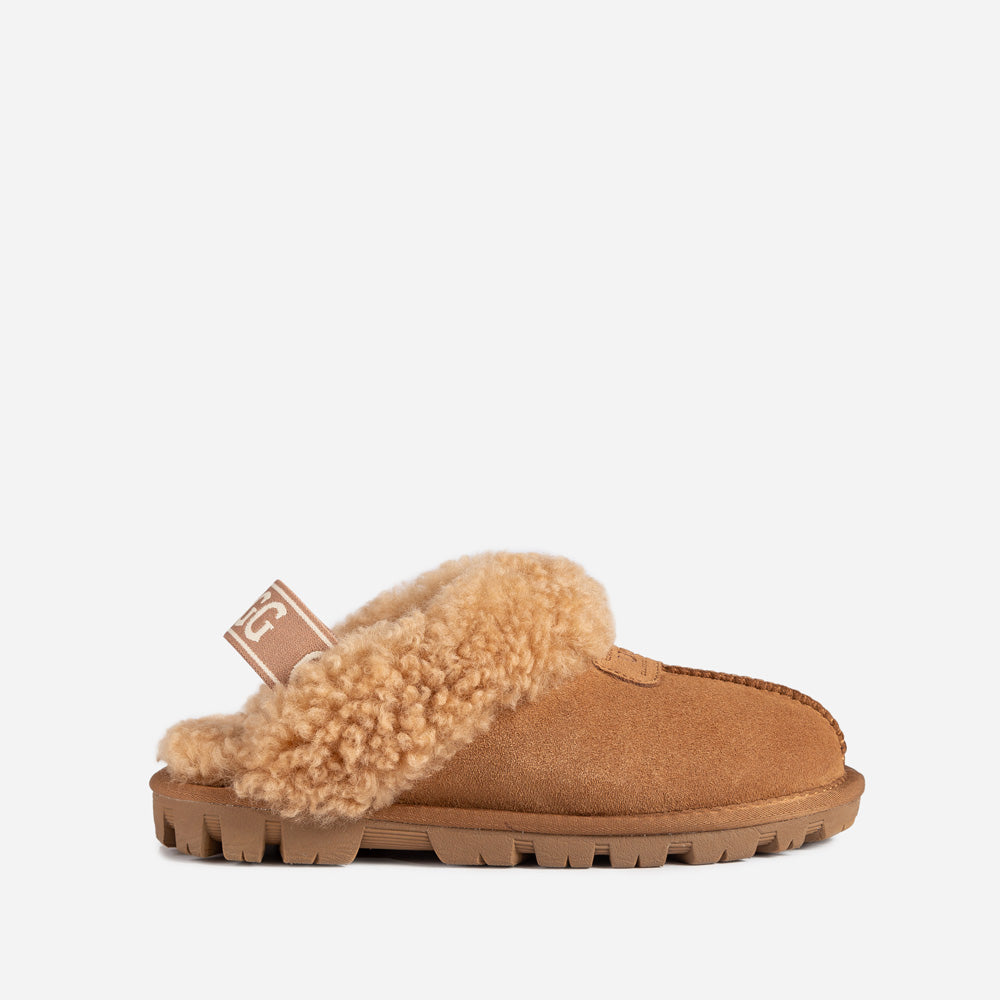 OZWEAR UGG Coquette Curly Slipper (Elastic Backstrap)