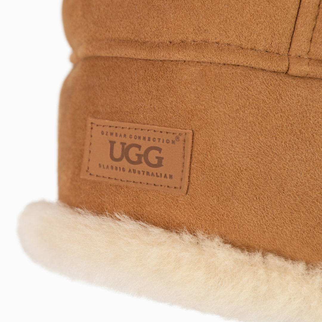 OZWEAR UGG Kids Sheepskin Upflap Hat