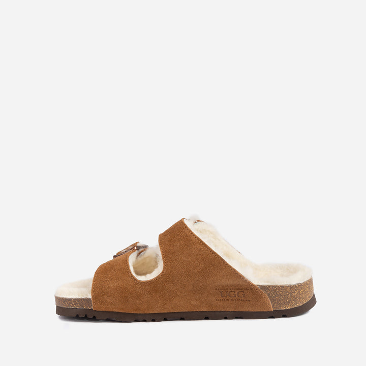 OZWEAR UGG Aussie Shearling Buckled Sandals