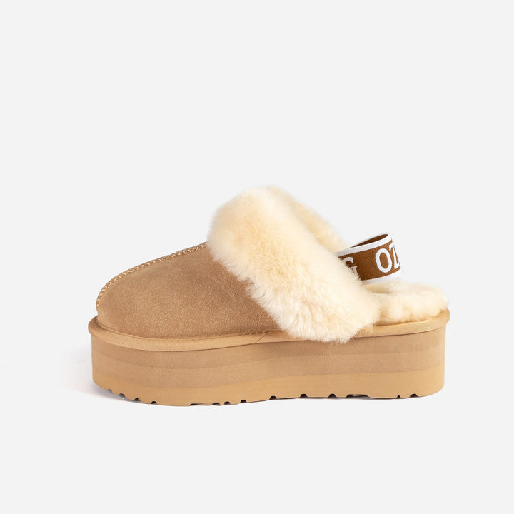 OZWEAR UGG  High Platform Slipper (Elastic Backstrap) (5cm)