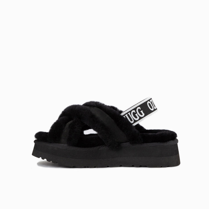 OZWEAR UGG  Adele Platform Slipper(Elastic Backstrap) (Water Resistant)