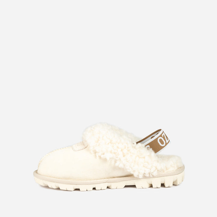 OZWEAR UGG Coquette Curly Slipper (Elastic Backstrap)