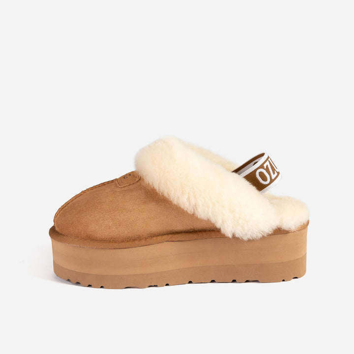 OZWEAR UGG Coquette High Platform Slipper Elastic Backstrap