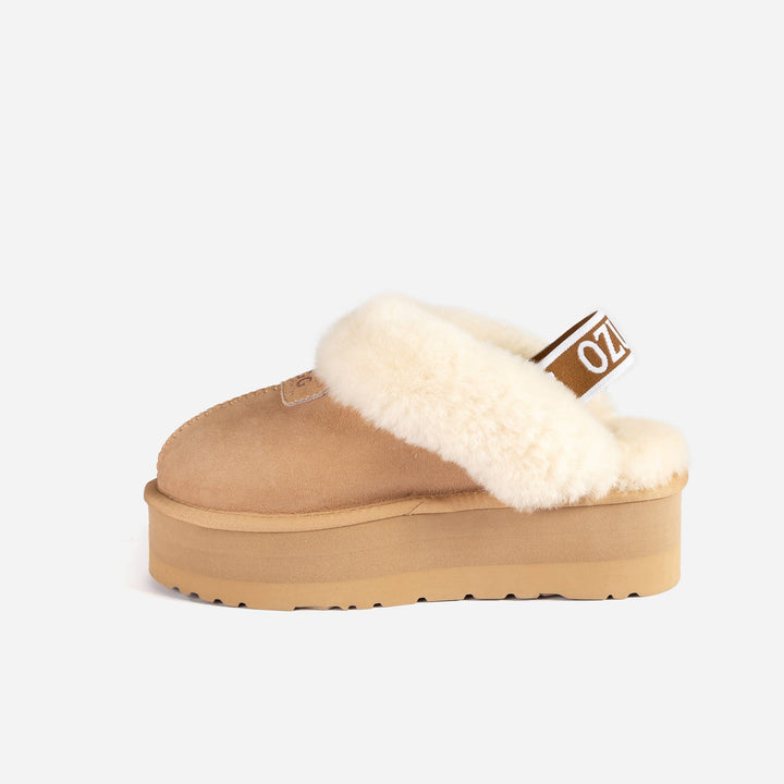 OZWEAR UGG Coquette High Platform Slipper Elastic Backstrap