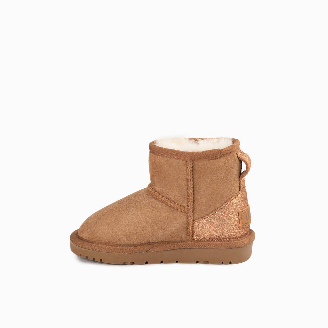 OZWEAR UGG Kids Classic Mini (Glitz) Boots (Water Resistant)