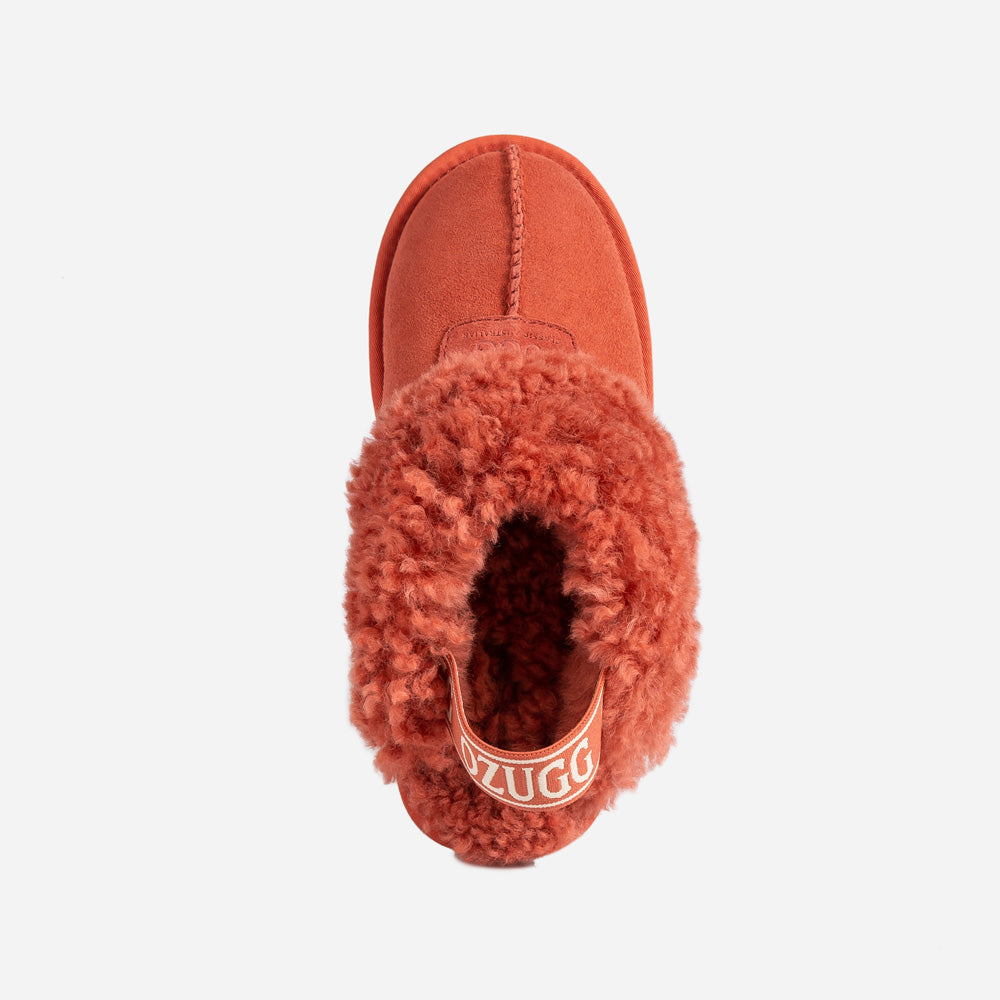 OZWEAR UGG Coquette Curly Slipper (Elastic Backstrap)