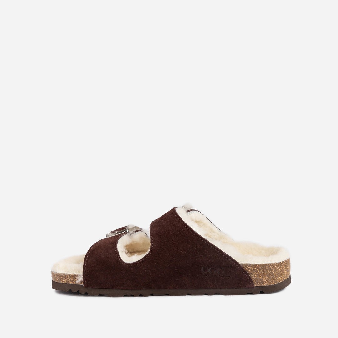 OZWEAR UGG Aussie Shearling Buckled Sandals