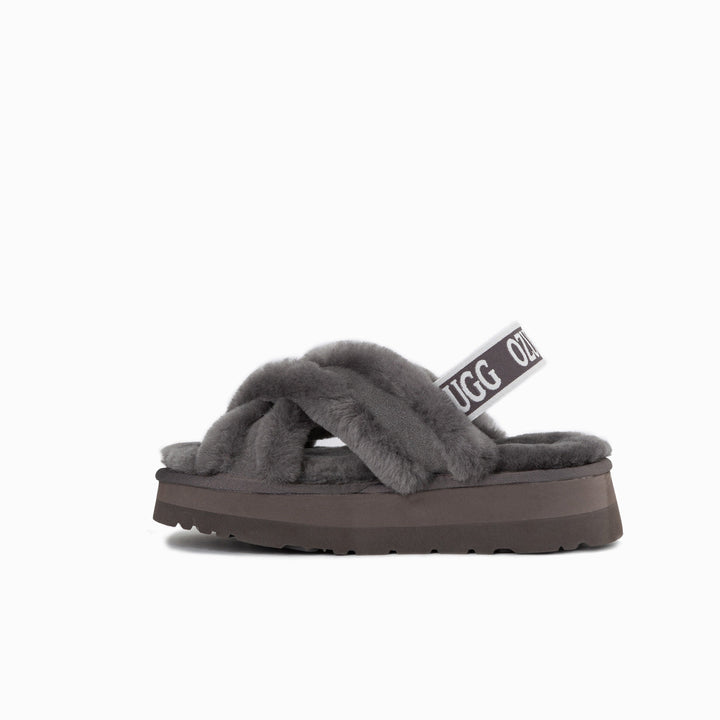 OZWEAR UGG  Adele Platform Slipper(Elastic Backstrap) (Water Resistant)