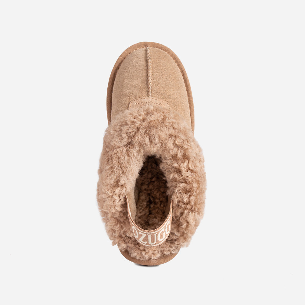 OZWEAR UGG Coquette Curly Slipper (Elastic Backstrap)