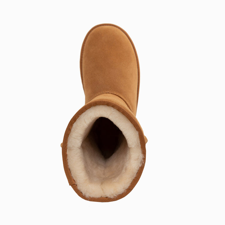 OZWEAR UGG Boots Genuine Australian Sheepskin Unisex Long Classic Suede (Unisex Cow Suede)