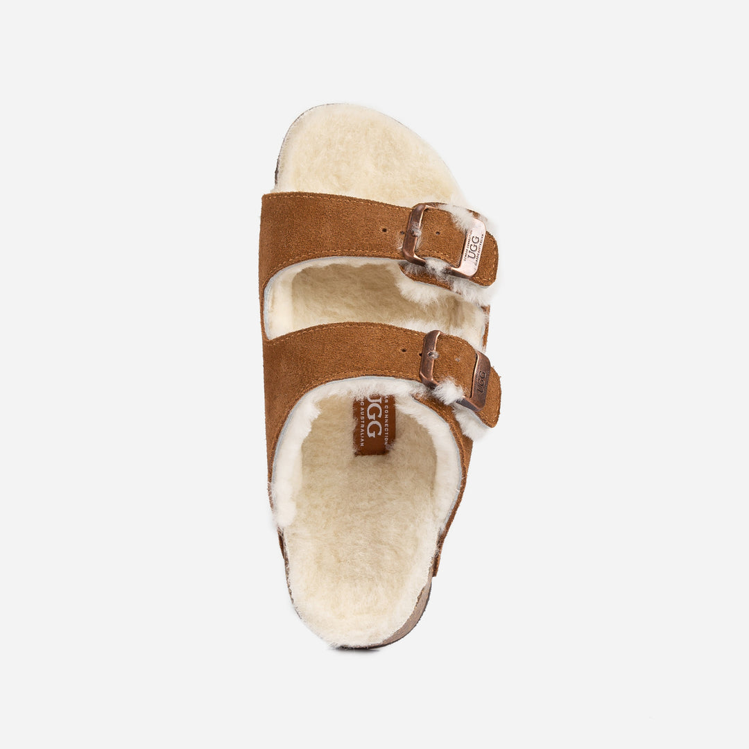 OZWEAR UGG Aussie Shearling Buckled Sandals