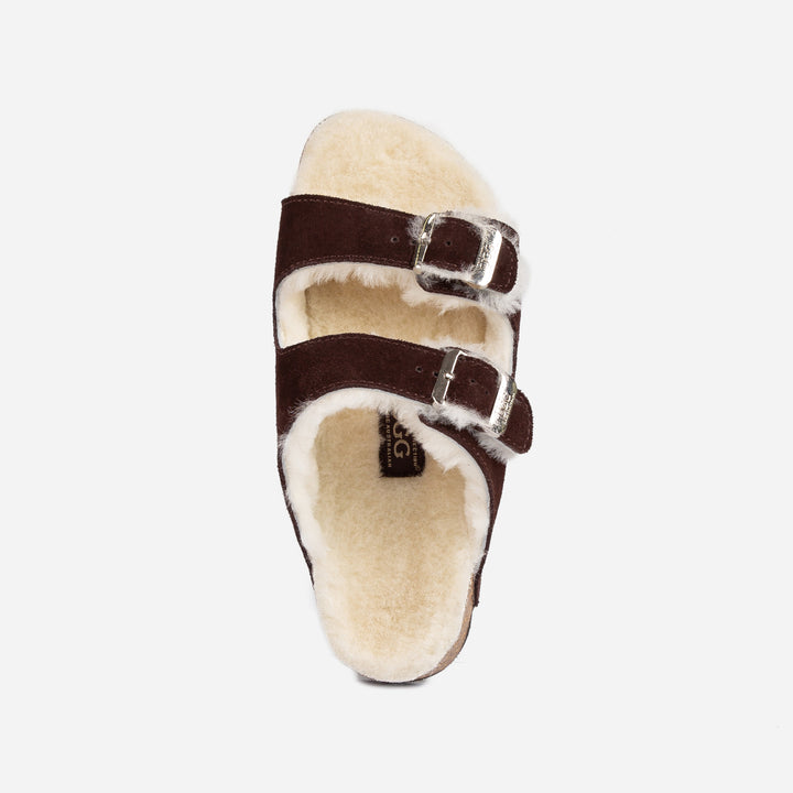 OZWEAR UGG Aussie Shearling Buckled Sandals