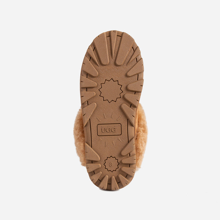 OZWEAR UGG Coquette Curly Slipper (Elastic Backstrap)