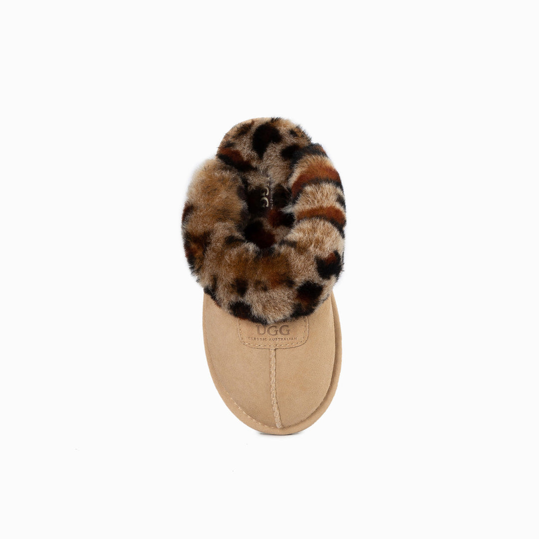 OZWEAR UGG Kids Coquette Slipper (Leopard Print)(Water Resistant)